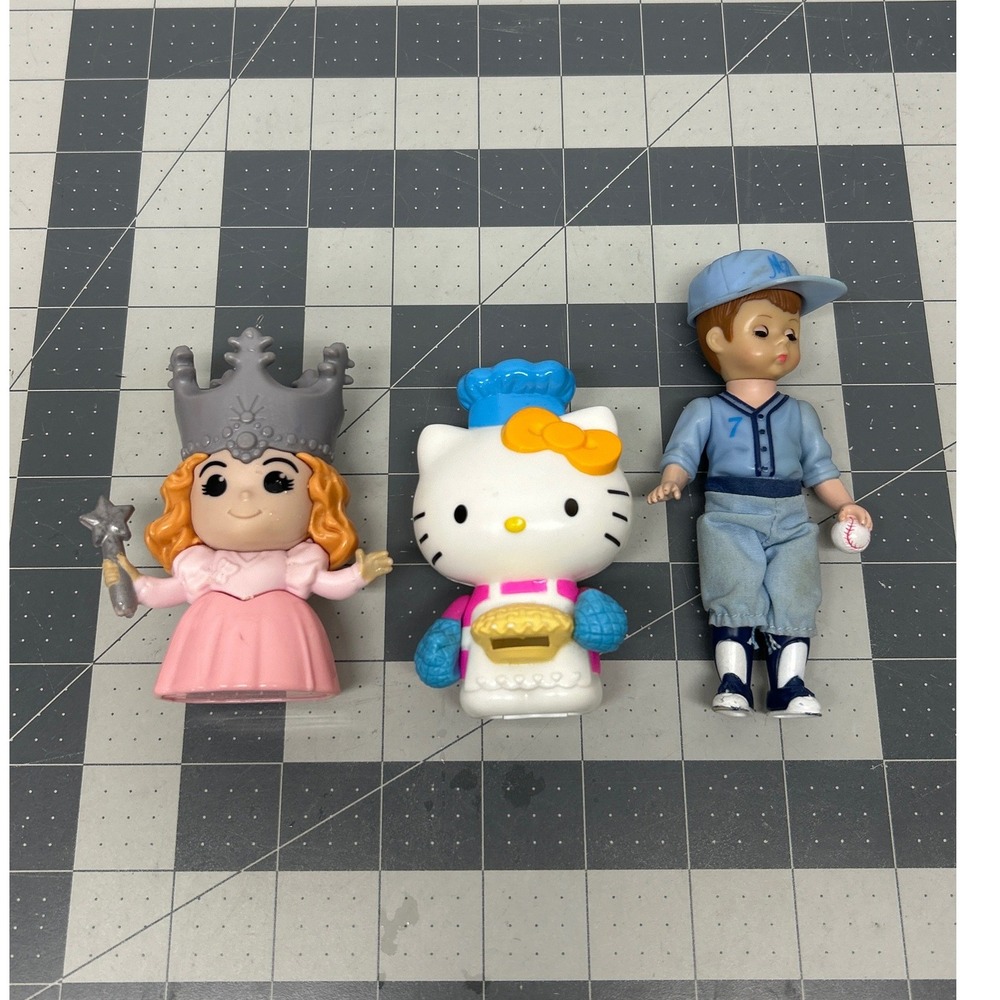 McDonalds 2013 Toys Madame Alexander Doll Baseball Hello Kitty Glinda Lot of 3